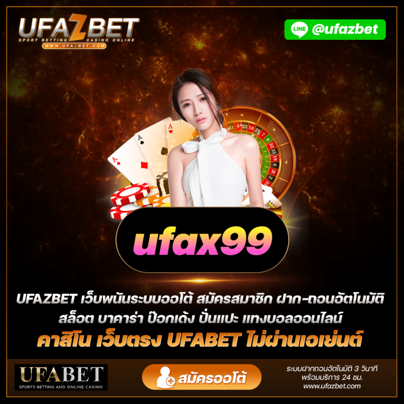 เล่นบาคาร่าออนไลน์ที่ปลอดภัยกับ ufax99